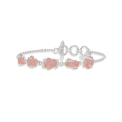 rose quartz rough bracelet