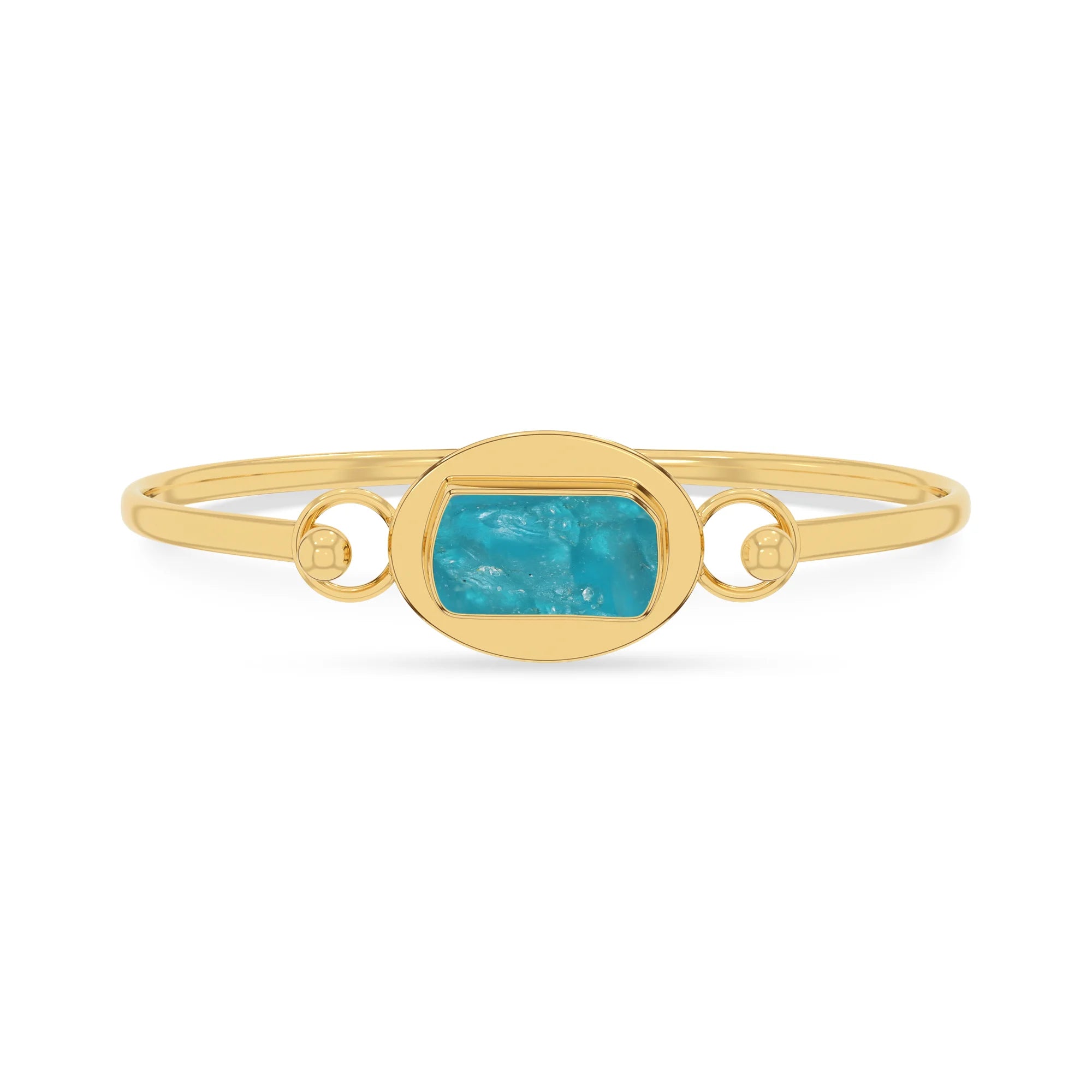 paraiba apatite rough bracelet