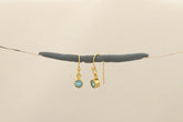 paraiba apatite cut earrings