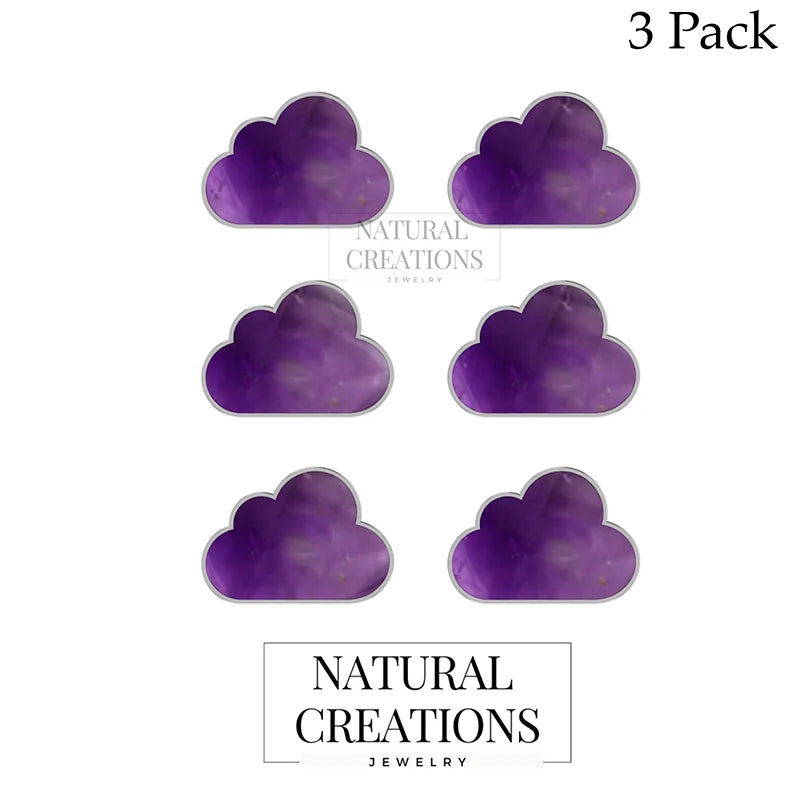 amethyst slice earrings