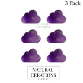 amethyst slice earrings