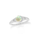 ethiopian-opal-moissanite prong-set ring