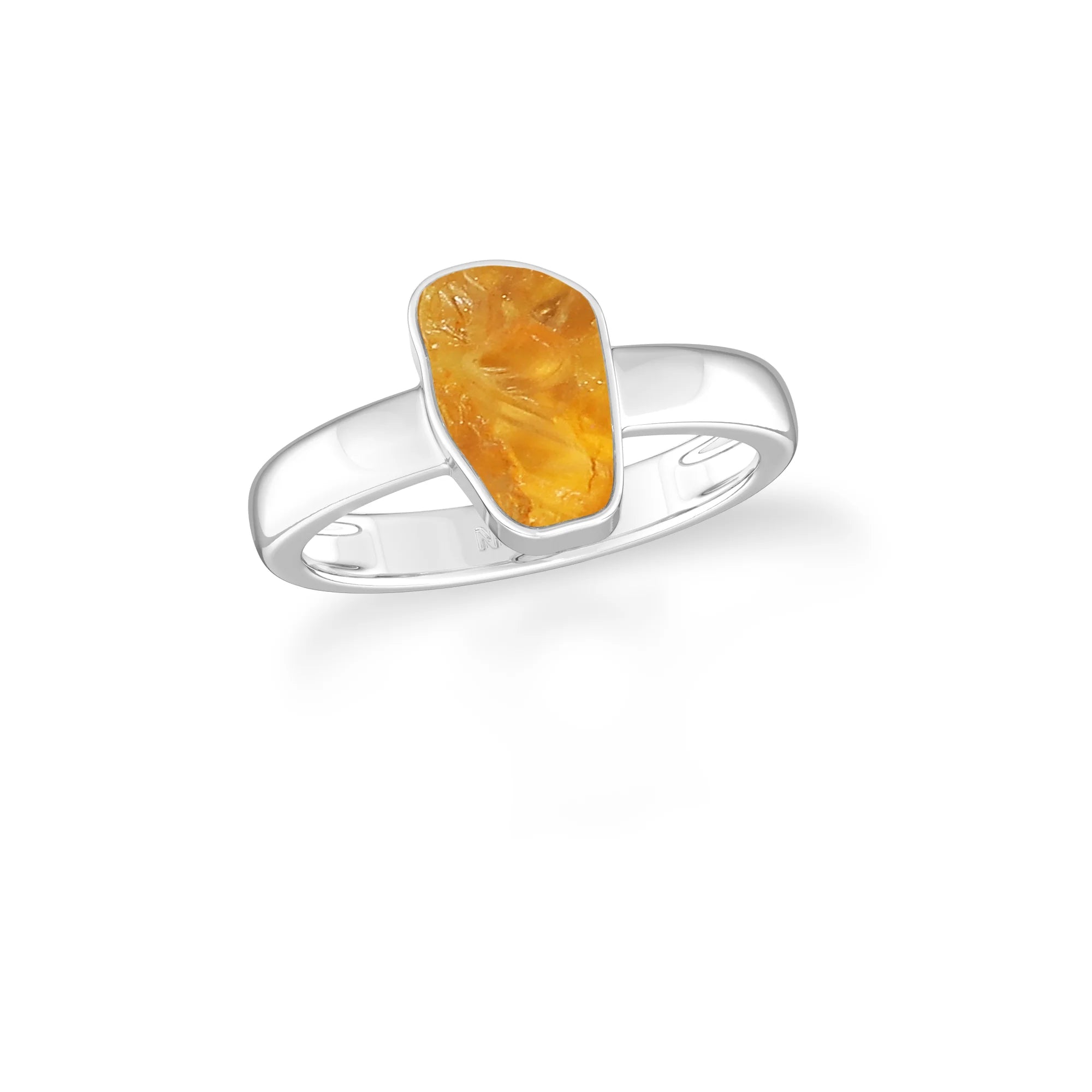 citrine bezel-set ring