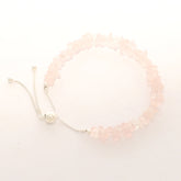 rose quartz rough bracelet