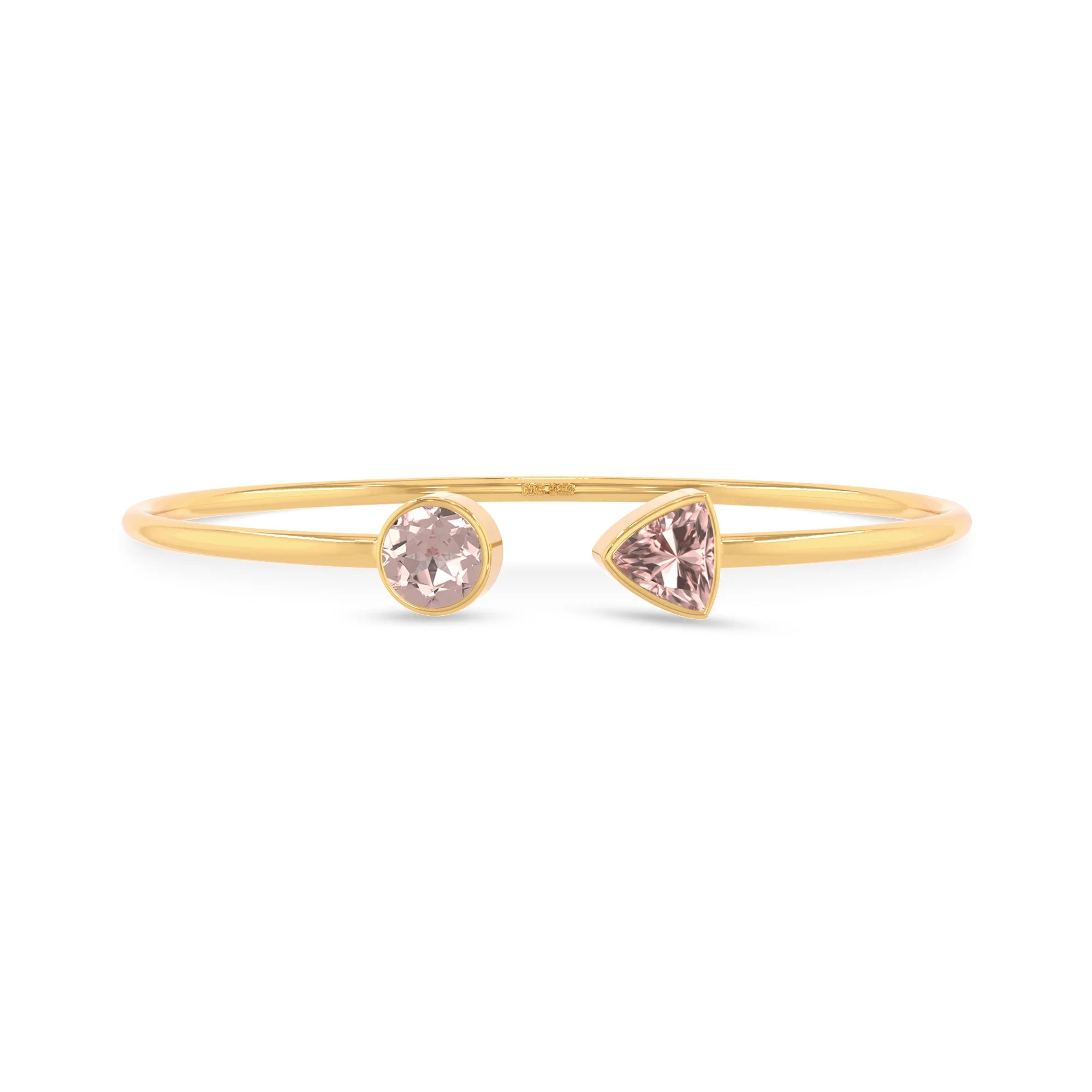 rose quartz cut bracelet