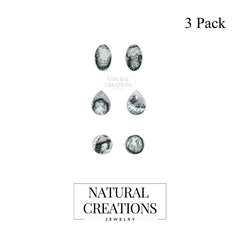 dendritic opal earrings