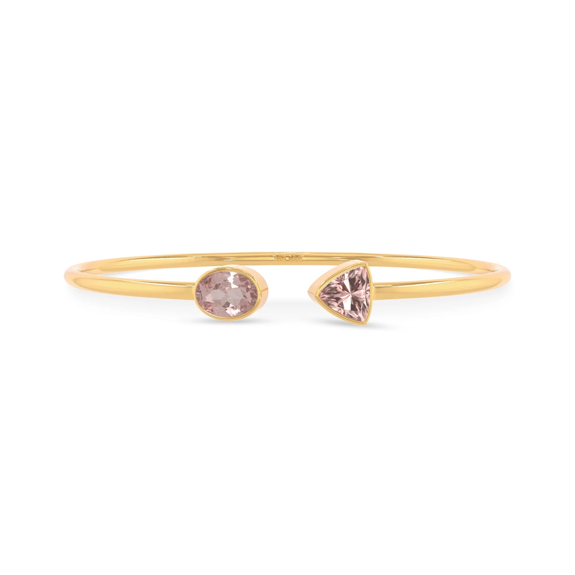 rose quartz cut bracelet