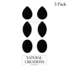 black onyx cab earrings