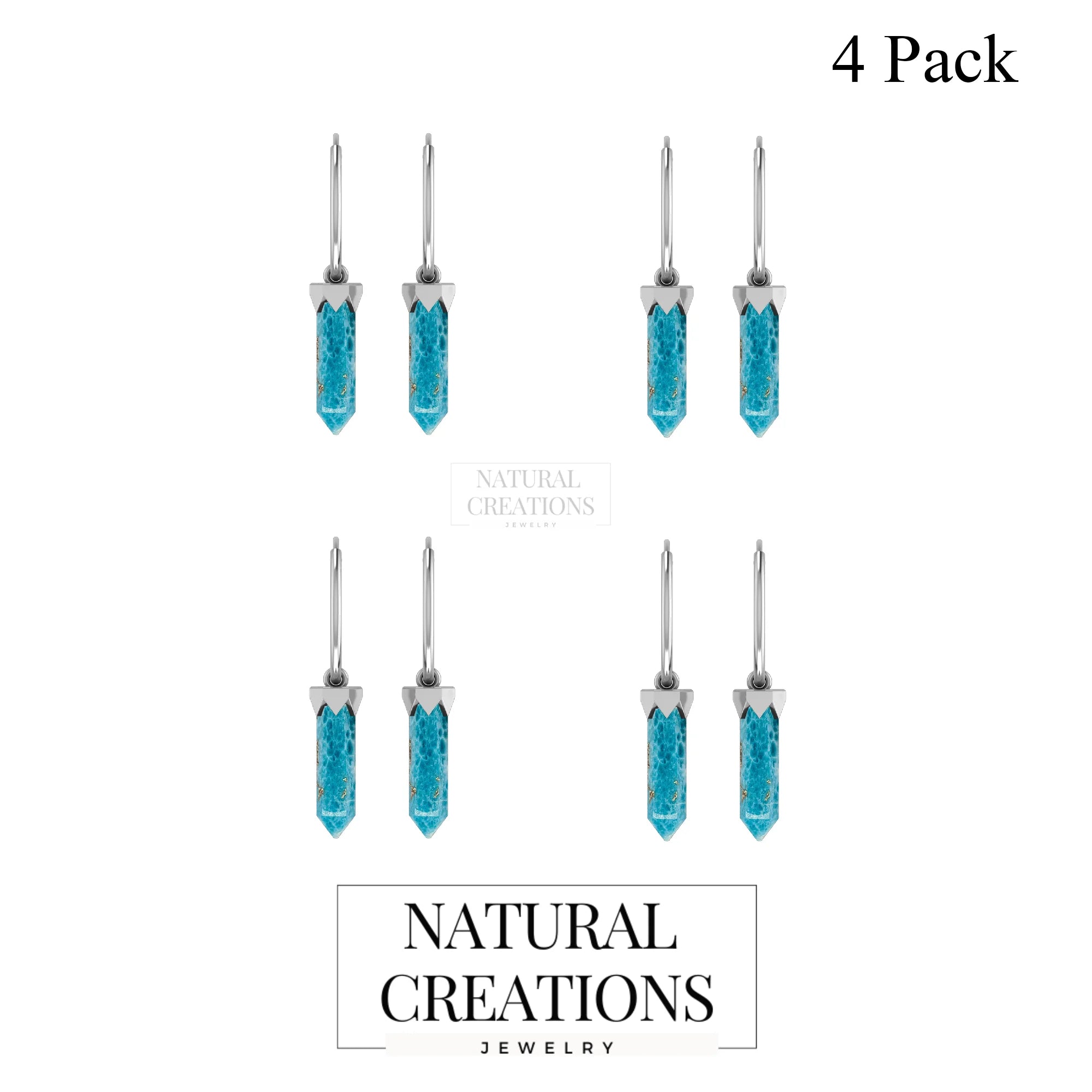larimar cut earrings