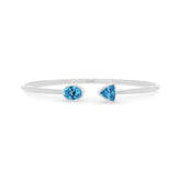 swiss blue topaz cut bracelet