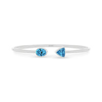 swiss blue topaz cut bracelet
