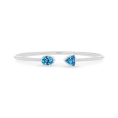 swiss blue topaz cut bracelet