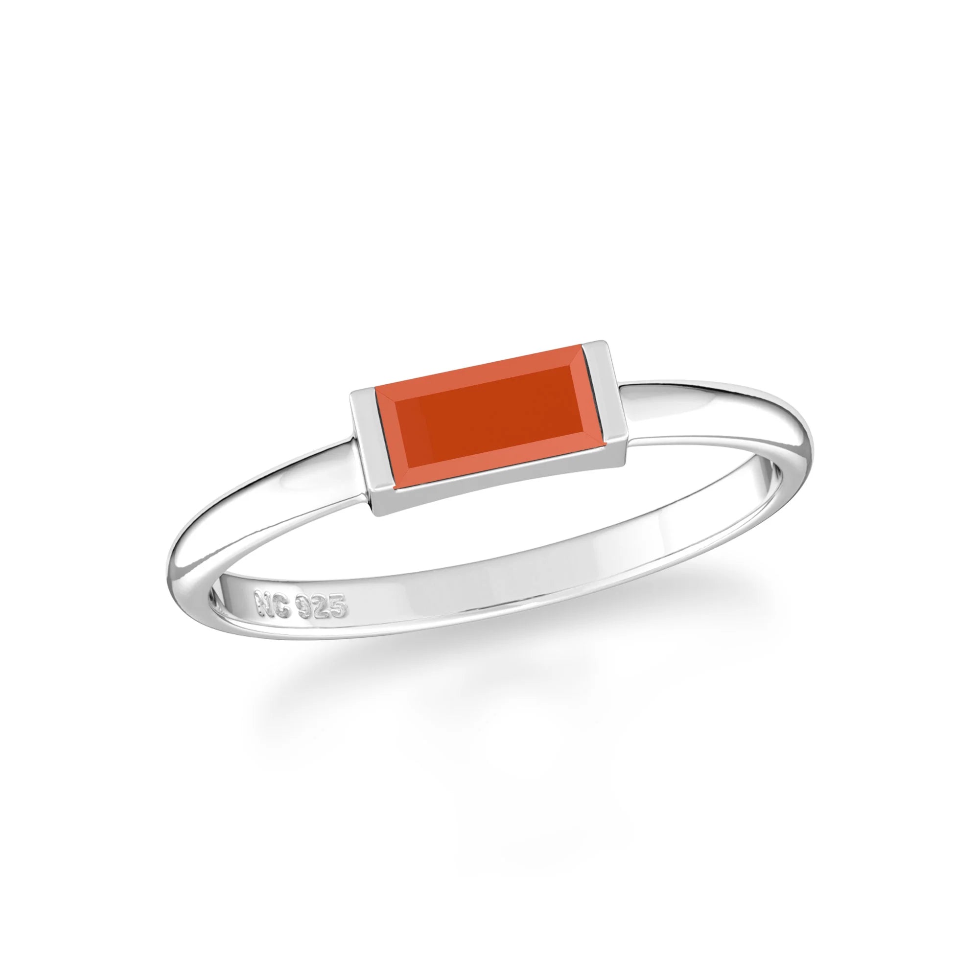 carnelian bezel-set ring