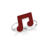 red garnet bezel-set ring