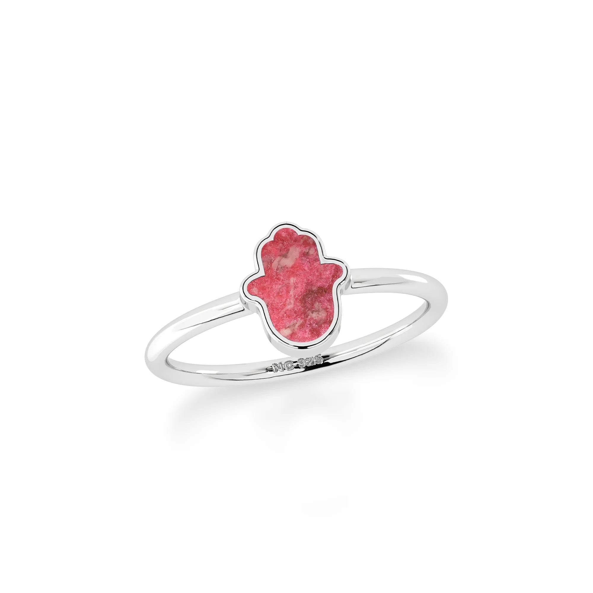 thulite stackable bezel-set ring