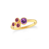 amethyst bezel-set ring