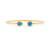 swiss blue topaz cut bracelet