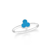 turquoise stackable bezel-set ring