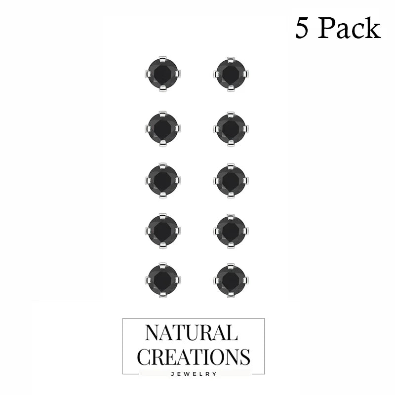 black spinel earrings