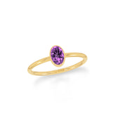 amethyst stackable bezel-set ring