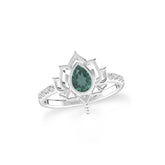 multi tourmaline bezel-set ring