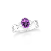 amethyst bezel-set ring