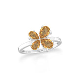 citrine prong-set ring