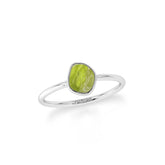 peridot stackable bezel-set ring