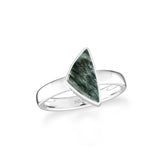 seraphinite bezel-set ring