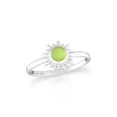 peridot bezel-set ring