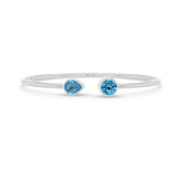 swiss blue topaz cut bracelet