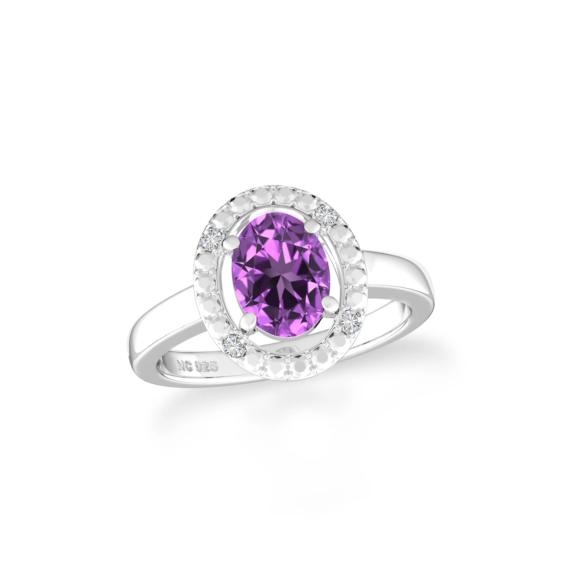 amethyst prong-set ring