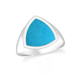 turquoise men bezel-set ring