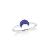 lapis lazuli stackable bezel-set ring