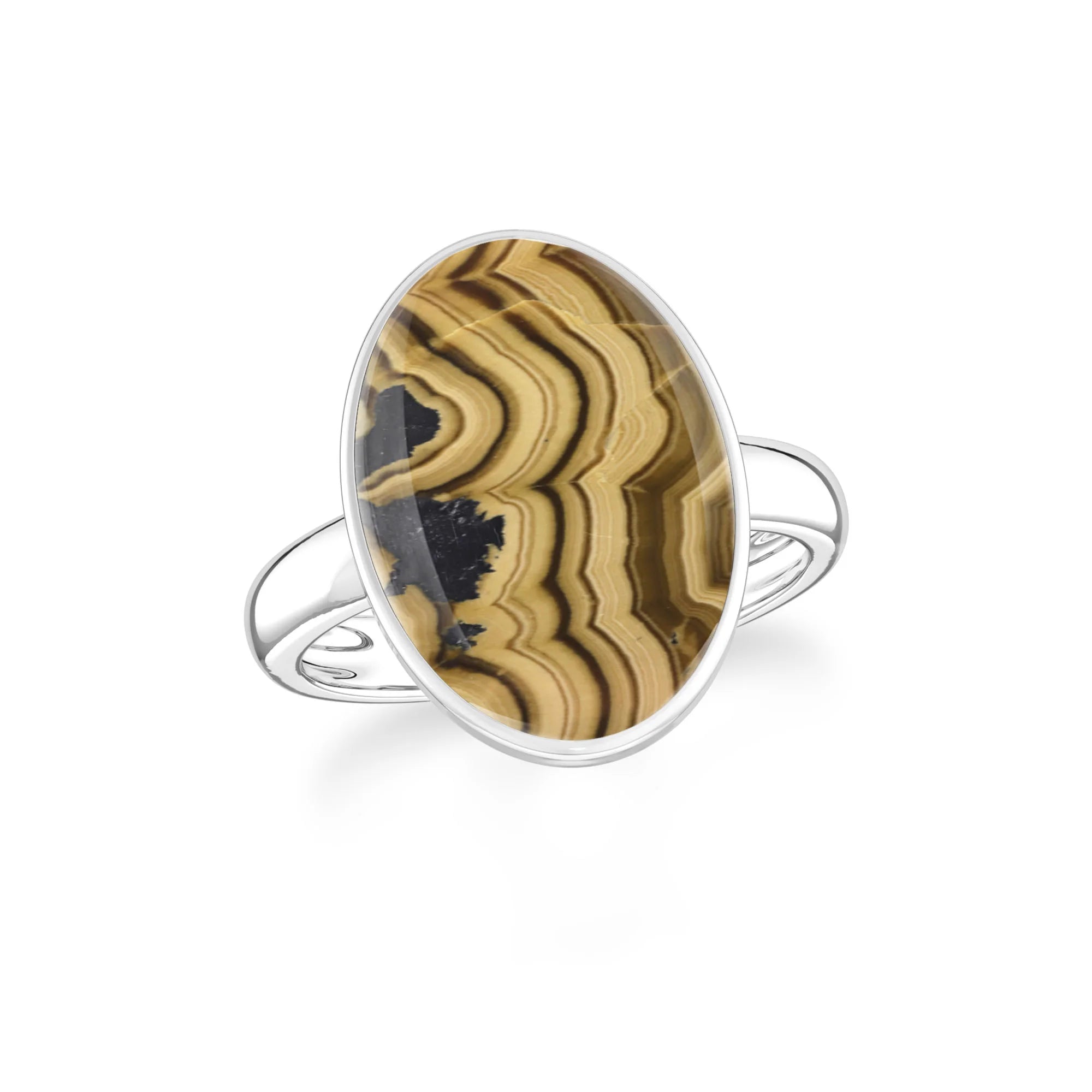 schalenblende bezel-set ring