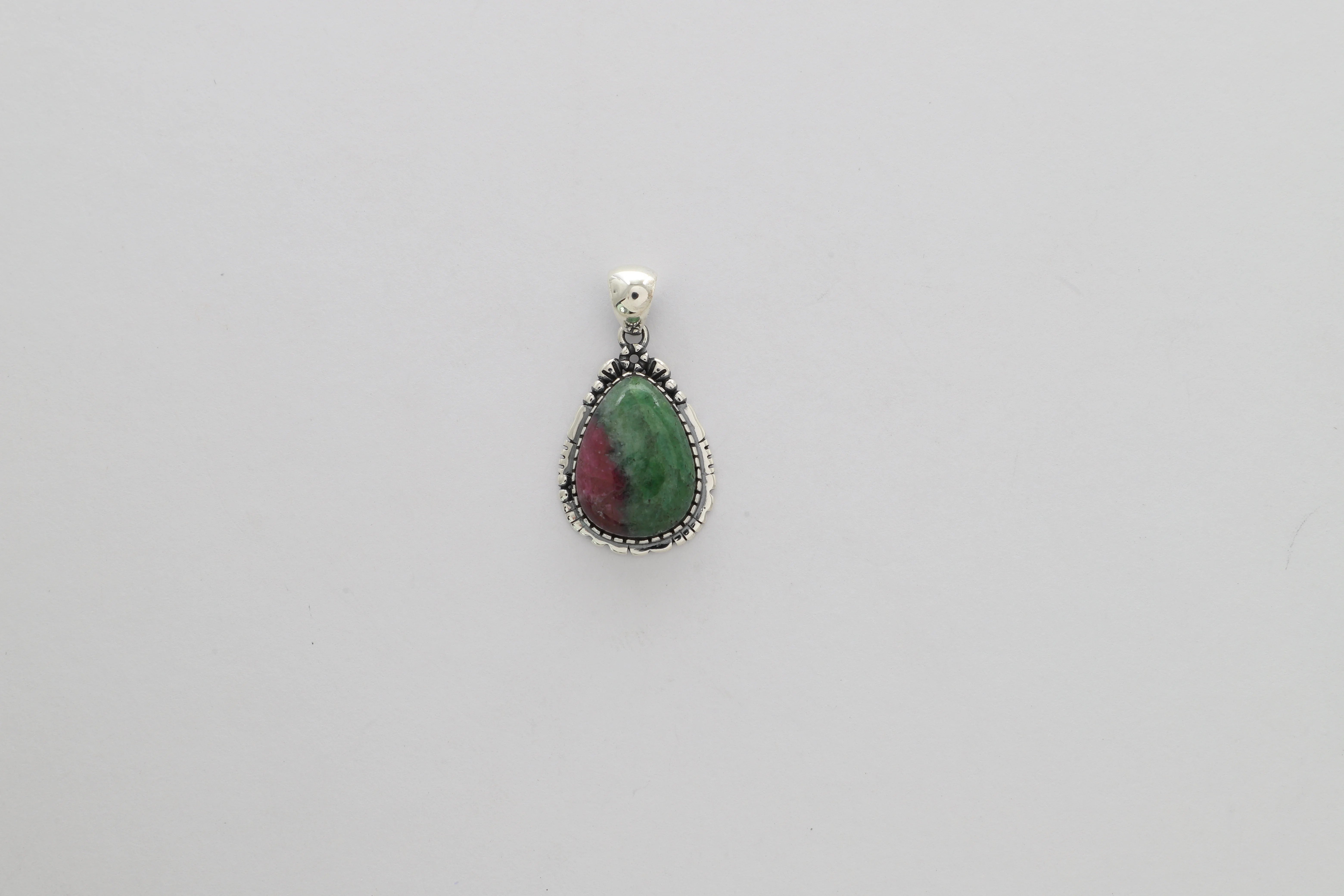 ruby zoisite pendant
