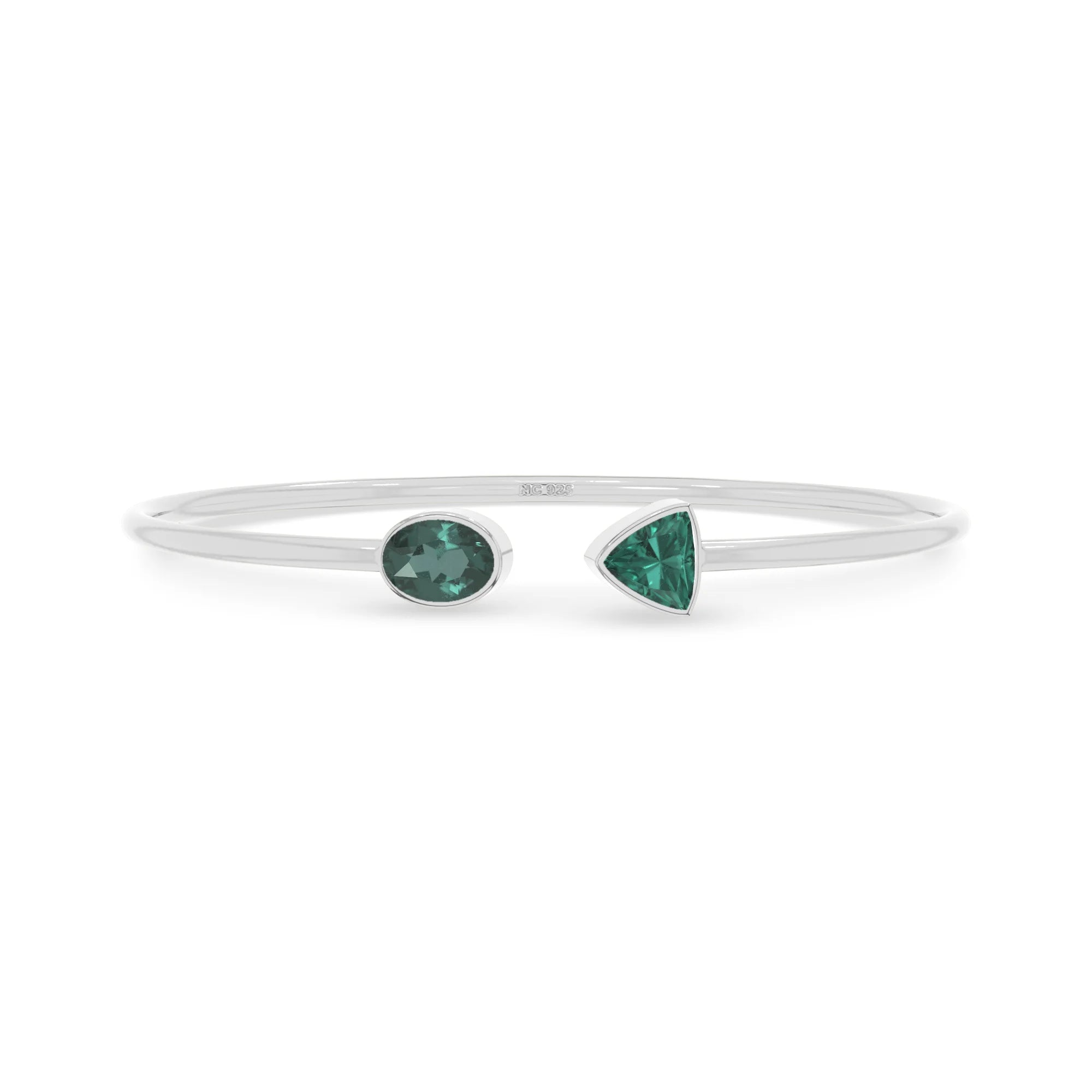 green tourmaline cut bracelet