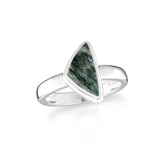 seraphinite bezel-set ring