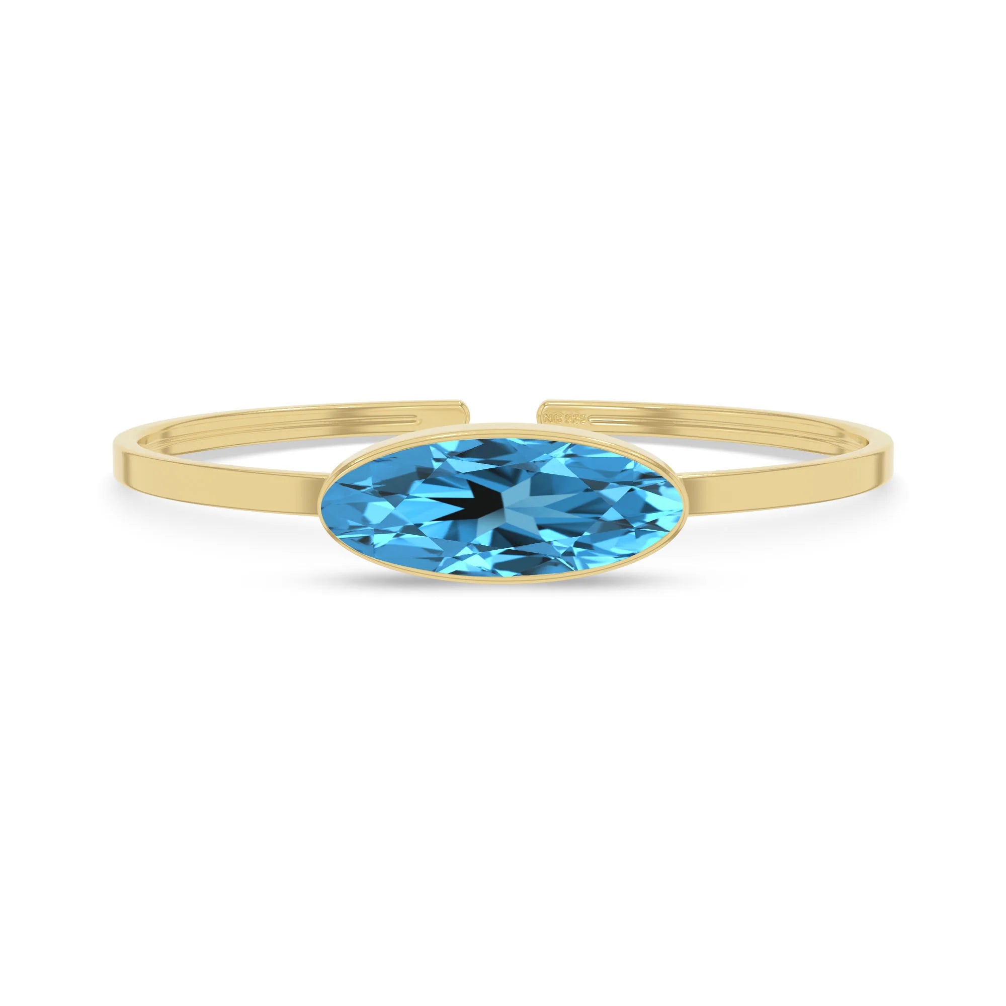 swiss-blue-topaz cut bracelet