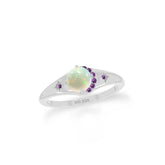 ethiopian-opal-amethyst prong-set ring