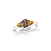 natural smoky quartz ring