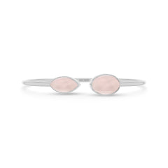 rose quartz cab bracelet