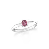 pink tourmaline stackable prong-set ring