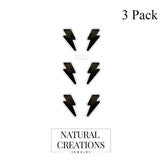 black tourmaline slice earrings