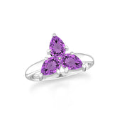 amethyst prong-set ring