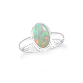 ethiopian-opal bezel-set ring