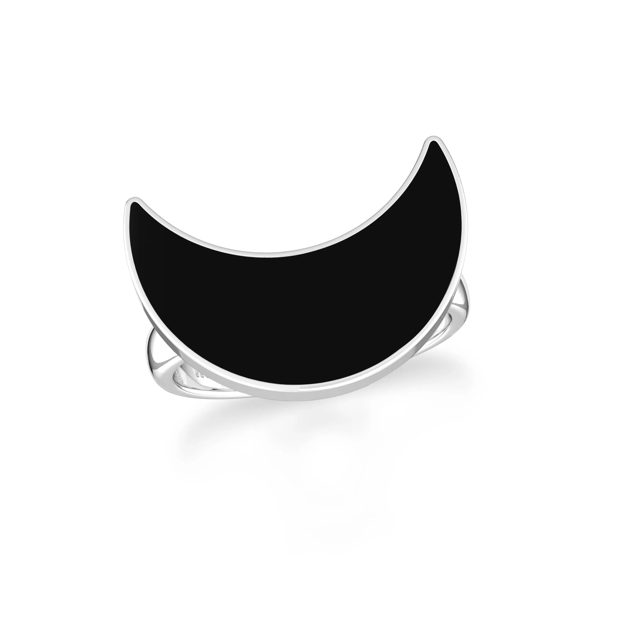 black onyx stackable bezel-set ring