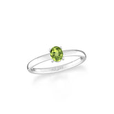 peridot stackable prong-set ring