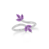 amethyst prong-set ring