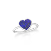 lapis lazuli stackable bezel-set ring